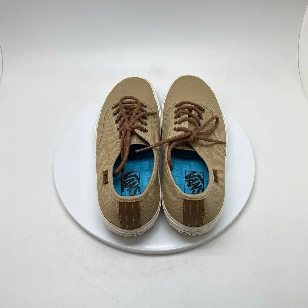 Vans Authentic Mens‎ 8.5 Tan Athletic Skateboard Aldrich Canvas TB9C Sneakers